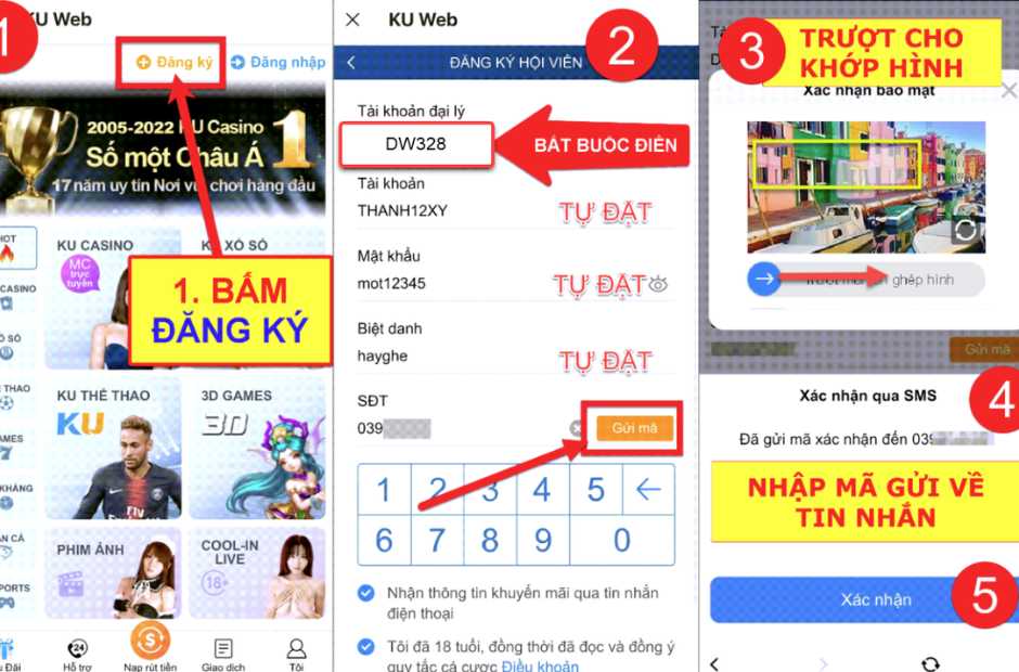 Chỉ với 3 bước đã có thể sở hữu ngay tài khoản