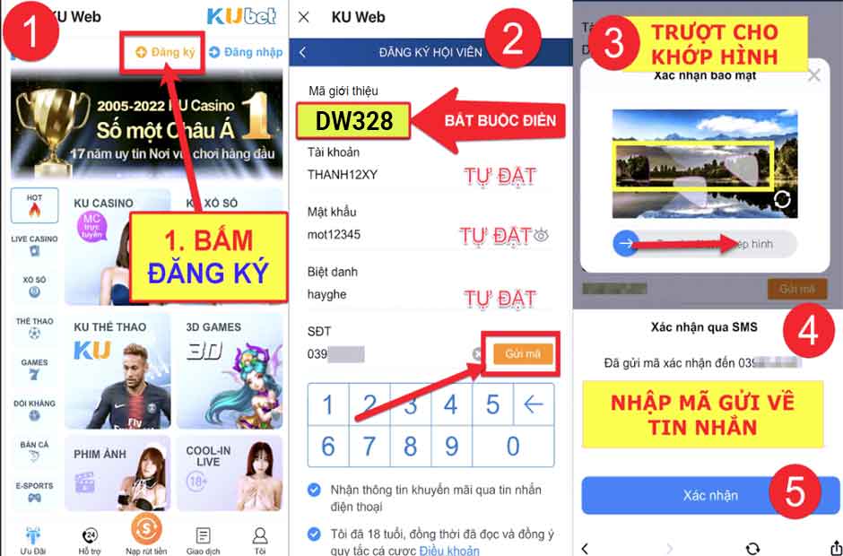 Hướng dẫn đăng ký kubet88 chi tiết
